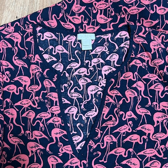 J Crew Tissue Tunic in Flamingo pattern - Picture 6 of 7